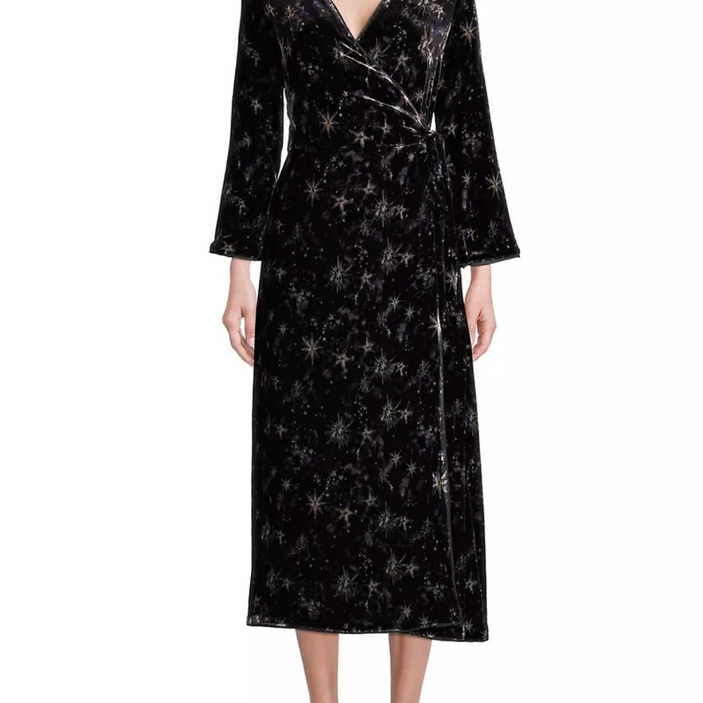 Johnny Was Stardust Velvet Wrap Dress